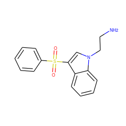 NCCn1cc(S(=O)(=O)c2ccccc2)c2ccccc21 ZINC000019723714