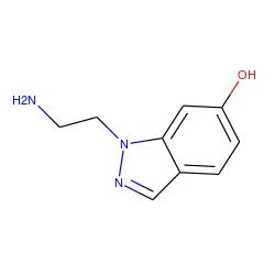 NCCn1ncc2ccc(O)cc21 ZINC000013679042