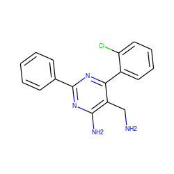 NCc1c(N)nc(-c2ccccc2)nc1-c1ccccc1Cl ZINC000014948298