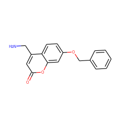 NCc1cc(=O)oc2cc(OCc3ccccc3)ccc12 ZINC000045287788