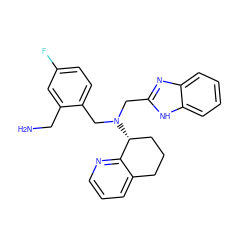 NCc1cc(F)ccc1CN(Cc1nc2ccccc2[nH]1)[C@@H]1CCCc2cccnc21 ZINC000066102051