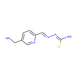NCc1ccc(/C=N/N=C(/N)S)nc1 ZINC000013756697
