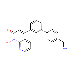 NCc1ccc(-c2cccc(-c3cc(=O)n(O)c4ncccc34)c2)cc1 ZINC000064527348