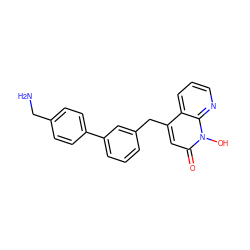 NCc1ccc(-c2cccc(Cc3cc(=O)n(O)c4ncccc34)c2)cc1 ZINC000064527349