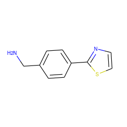 NCc1ccc(-c2nccs2)cc1 ZINC000011886334