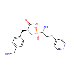 NCc1ccc(C[C@H](C[P@](=O)(O)[C@H](N)CCc2ccncc2)C(=O)O)cc1 ZINC000653834521