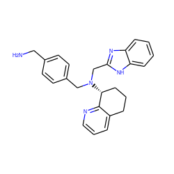 NCc1ccc(CN(Cc2nc3ccccc3[nH]2)[C@@H]2CCCc3cccnc32)cc1 ZINC000049073394