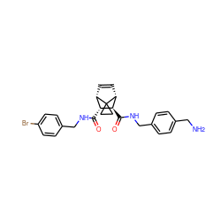 NCc1ccc(CNC(=O)[C@H]2[C@H](C(=O)NCc3ccc(Br)cc3)[C@@H]3C=C[C@H]2C32CC2)cc1 ZINC000168456072