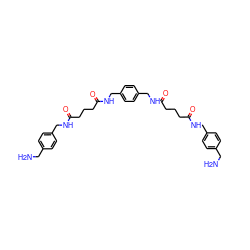 NCc1ccc(CNC(=O)CCCC(=O)NCc2ccc(CNC(=O)CCCC(=O)NCc3ccc(CN)cc3)cc2)cc1 ZINC000026402057
