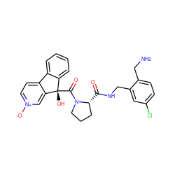 NCc1ccc(Cl)cc1CNC(=O)[C@@H]1CCCN1C(=O)[C@@]1(O)c2ccccc2-c2cc[n+]([O-])cc21 ZINC000013641381