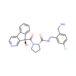 NCc1ccc(Cl)cc1CNC(=O)[C@@H]1CCCN1C(=O)[C@@]1(O)c2ccccc2-c2ccncc21 ZINC000013641358