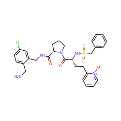 NCc1ccc(Cl)cc1CNC(=O)[C@@H]1CCCN1C(=O)[C@@H](CCc1cccc[n+]1[O-])NS(=O)(=O)Cc1ccccc1 ZINC000028706272