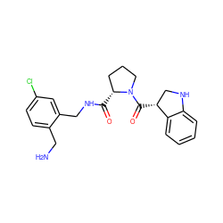 NCc1ccc(Cl)cc1CNC(=O)[C@@H]1CCCN1C(=O)[C@@H]1CNc2ccccc21 ZINC000209411338