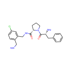 NCc1ccc(Cl)cc1CNC(=O)[C@@H]1CCCN1C(=O)[C@H](N)Cc1ccccc1 ZINC000053165200