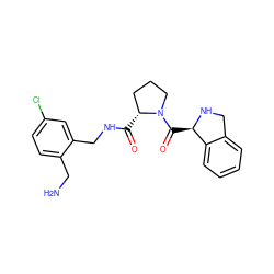 NCc1ccc(Cl)cc1CNC(=O)[C@@H]1CCCN1C(=O)[C@H]1NCc2ccccc21 ZINC000219590809