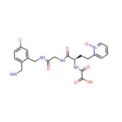 NCc1ccc(Cl)cc1CNC(=O)CNC(=O)[C@@H](CCc1cccc[n+]1[O-])NC(=O)C(=O)O ZINC000028706198