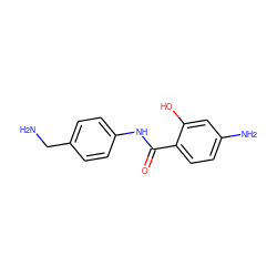 NCc1ccc(NC(=O)c2ccc(N)cc2O)cc1 ZINC000084615629