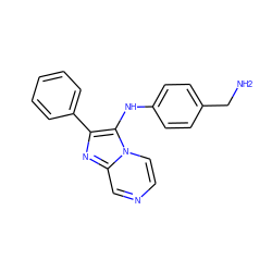 NCc1ccc(Nc2c(-c3ccccc3)nc3cnccn23)cc1 ZINC000066098850