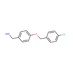 NCc1ccc(OCc2ccc(Cl)cc2)cc1 ZINC000004227546