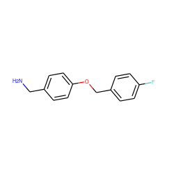 NCc1ccc(OCc2ccc(F)cc2)cc1 ZINC000004129643