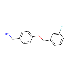 NCc1ccc(OCc2cccc(F)c2)cc1 ZINC000020281905