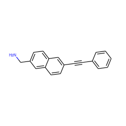 NCc1ccc2cc(C#Cc3ccccc3)ccc2c1 ZINC000072110100