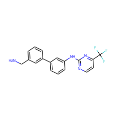 NCc1cccc(-c2cccc(Nc3nccc(C(F)(F)F)n3)c2)c1 ZINC001772616309