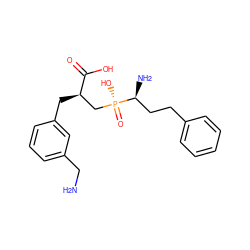 NCc1cccc(C[C@H](C[P@@](=O)(O)[C@@H](N)CCc2ccccc2)C(=O)O)c1 ZINC000098208430