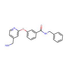 NCc1ccnc(Oc2cccc(C(=O)NCc3ccccc3)c2)c1 ZINC001772638180