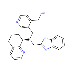 NCc1ccncc1CN(Cc1nc2ccccc2[nH]1)[C@@H]1CCCc2cccnc21 ZINC000066103202