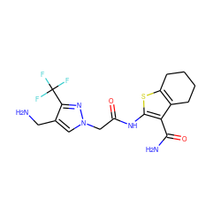 NCc1cn(CC(=O)Nc2sc3c(c2C(N)=O)CCCC3)nc1C(F)(F)F ZINC000064540180