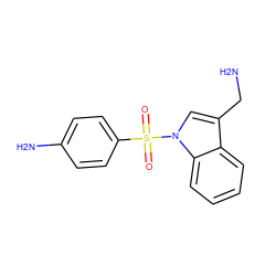 NCc1cn(S(=O)(=O)c2ccc(N)cc2)c2ccccc12 ZINC000028468253