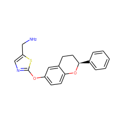 NCc1cnc(Oc2ccc3c(c2)CC[C@@H](c2ccccc2)O3)s1 ZINC000145448996