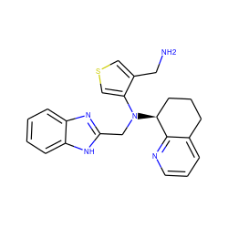 NCc1cscc1N(Cc1nc2ccccc2[nH]1)[C@H]1CCCc2cccnc21 ZINC000066058825