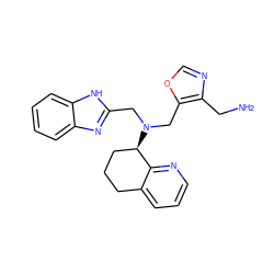 NCc1ncoc1CN(Cc1nc2ccccc2[nH]1)[C@@H]1CCCc2cccnc21 ZINC000066058818