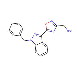 NCc1noc(-c2nn(Cc3ccccc3)c3ccccc23)n1 ZINC000040395696