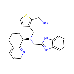 NCc1sccc1CN(Cc1nc2ccccc2[nH]1)[C@@H]1CCCc2cccnc21 ZINC000066100977