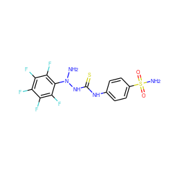 NN(NC(=S)Nc1ccc(S(N)(=O)=O)cc1)c1c(F)c(F)c(F)c(F)c1F ZINC000028134424