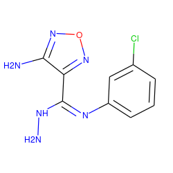 NN/C(=N/c1cccc(Cl)c1)c1nonc1N ZINC000045253638