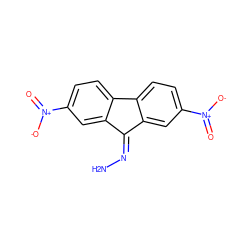 NN=C1c2cc([N+](=O)[O-])ccc2-c2ccc([N+](=O)[O-])cc21 ZINC000003137979