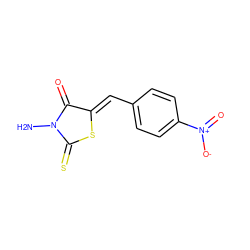 NN1C(=O)/C(=C/c2ccc([N+](=O)[O-])cc2)SC1=S ZINC000001737733