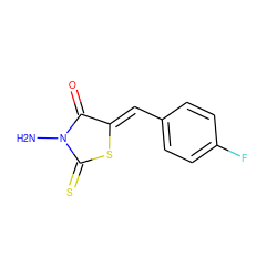 NN1C(=O)/C(=C/c2ccc(F)cc2)SC1=S ZINC000004882756