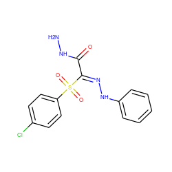 NNC(=O)/C(=N/Nc1ccccc1)S(=O)(=O)c1ccc(Cl)cc1 ZINC000015990005