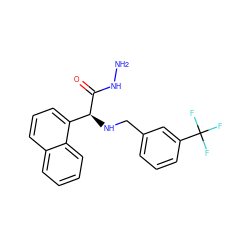 NNC(=O)[C@@H](NCc1cccc(C(F)(F)F)c1)c1cccc2ccccc12 ZINC000028765773