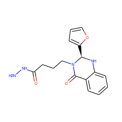 NNC(=O)CCCN1C(=O)c2ccccc2N[C@@H]1c1ccco1 ZINC000473135699