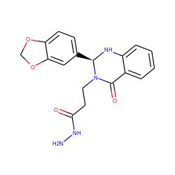 NNC(=O)CCN1C(=O)c2ccccc2N[C@@H]1c1ccc2c(c1)OCO2 ZINC000473133687