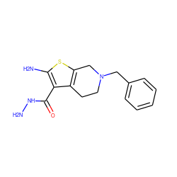 NNC(=O)c1c(N)sc2c1CCN(Cc1ccccc1)C2 ZINC000100098539