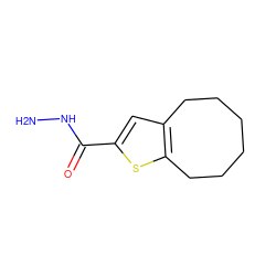 NNC(=O)c1cc2c(s1)CCCCCC2 ZINC000003887528