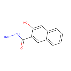 NNC(=O)c1cc2ccccc2cc1O ZINC000000133414