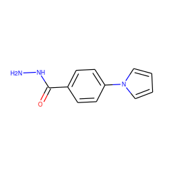 NNC(=O)c1ccc(-n2cccc2)cc1 ZINC000002578303